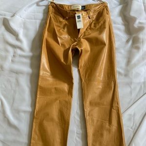 GAP Tan Genuine Leather BOOT CUT Pants